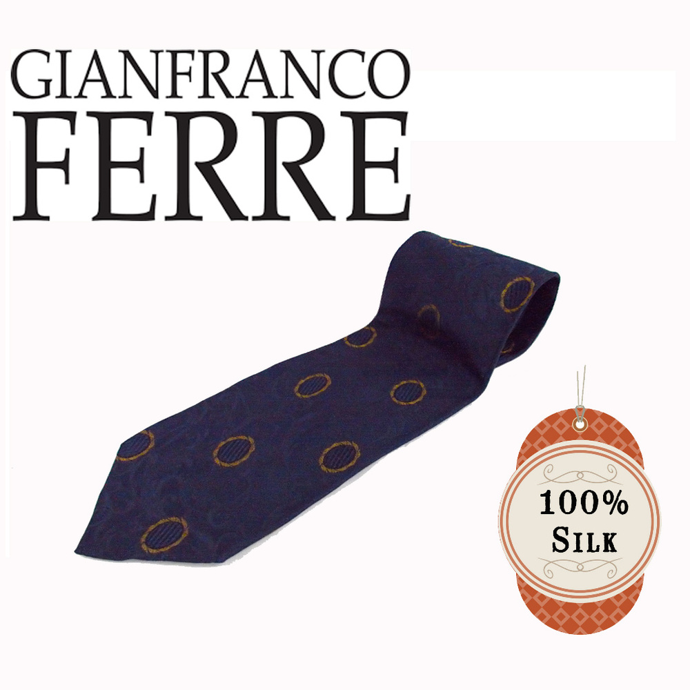 Gianfranco Ferre Blue Silk Tie